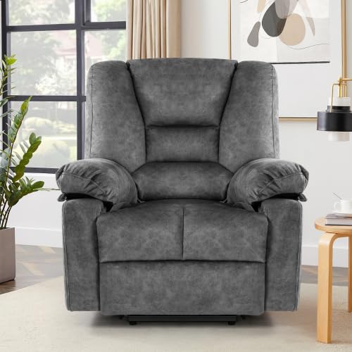 anwickjeff Electric Power Lift Recliner Chair Recliner Sofa for Elderly, Heat and Massage,2 Cup Holders, Recliners Chairs for Living Room, Infinite Position and Double 2 Side Pocket (Grey)