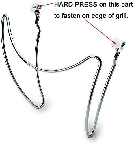 QuliMetal Grill Lid Holder for Weber Charcoal Kettle Grill 22.5 Inch and 18.5 Inch, Kettle Grill Accessories for Weber Kettle, Slide a Side Lid Prop, Charcoal Grill Accessories, Stainless Steel