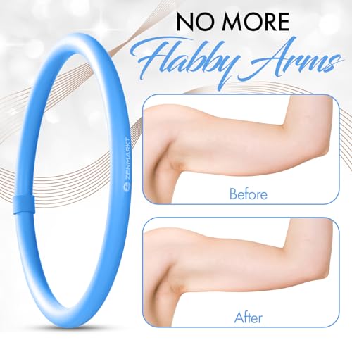 Arm Hoop - Mini Hula Hoop for Adults - Strengthen Arms and Shoulders - Weighted Hula Hoop for Fun Upper Body Exercise - Lightweight and Portable Fitness Equipment for Effective Workouts (Blue)