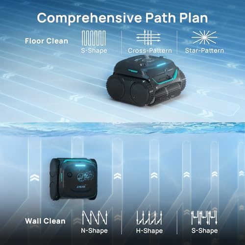 (2025 New) WYBOT C2 Vision AI Camera Cordless Pool Vacuum Robot for Inground&Above Pools, 8 Mode Robotic Pool Cleaner, Utra-fine Filtration, Powerful Suction, Wall Climbing, Waterline Cleaning, Black