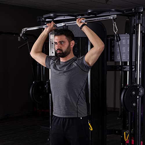 AmStaff Fitness Multi-Purpose EZ Curl Bar - Double Hook (EZ Curl) LAT Attachment Bar