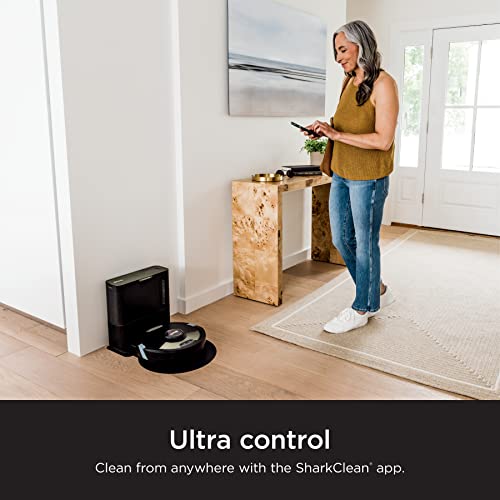 Shark Robot Vacuum & Mop Combo, Powerful Suction, Matrix Plus, 60-Day Debris Capacity, HEPA Bagless Self Empty Base, Sonic Mopping, Home Mapping for Pet Hair - Carpets & Hardfloor, AV2610WA
