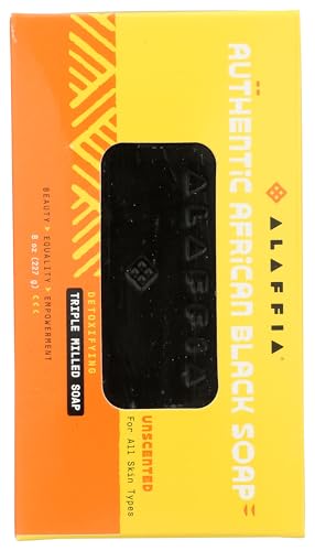 Alaffia Authentic African Black Bar Soap, 8 OZ