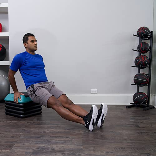 The Step Adjustable High Step Aerobic Platform with 4 Risers, Home Gym Workout Equipment, Fitness Stair Stepper Exercise Platform, Aerobic Exercise Equipment Made in the USA
