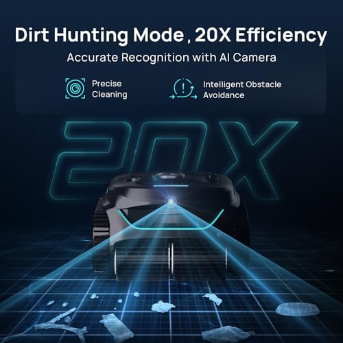 (2025 New) WYBOT C2 Vision AI Camera Cordless Pool Vacuum Robot for Inground&Above Pools, 8 Mode Robotic Pool Cleaner, Utra-fine Filtration, Powerful Suction, Wall Climbing, Waterline Cleaning, Black