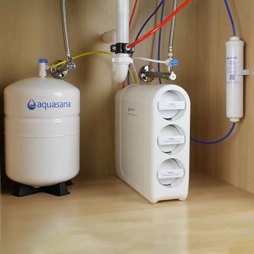 Aquasana SmartFlowยฎ Reverse Osmosis Water Filter | RO Under Sink System | WQA Certified up to 99.99% of 90 contaminants Including Fluoride, PFAS, Arsenic, Lead, and Chlorine | Chrome Faucet