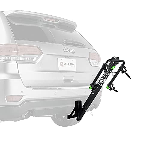 Allen Sports Deluxe Locking Quick Release 2-Bike Carrier for 2 Inch & 1 4 in. Hitch, Model 522QR , Black