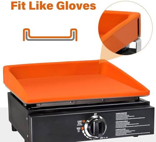 LotFancy Griddle Mat for Blackstone, 22 inch Silicone BBQ Mat, Full Coverage Cover for Griddle Top, Grill Accessories to Protect Grilling from Dust, Dirt, Bugs, Rust