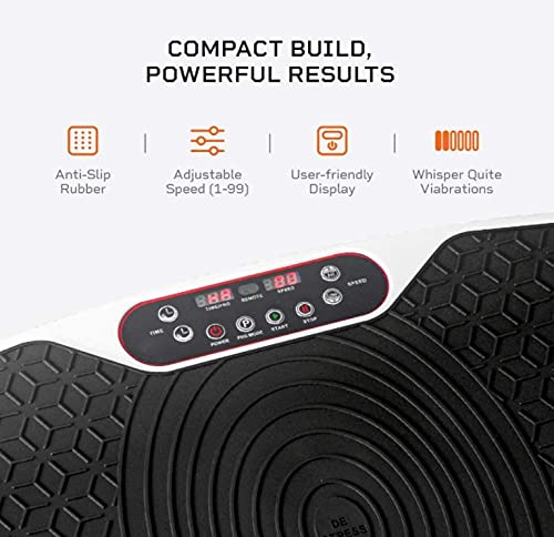 Lifepro Waver Mini Vibration Plate - Whole Body Vibration Platform Exercise Machine - Home & Travel Workout Equipment for Weight Loss, Toning & Wellness - Max User Weight 260lbs