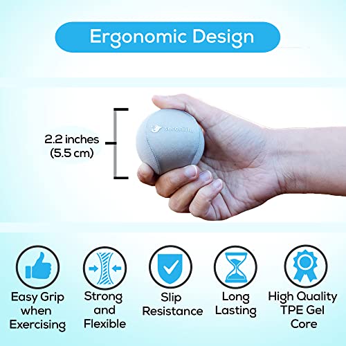 Serenilite Stress Balls, Anxiety Relief Items, Grip Strength Trainer, Meditation Accessories, Physical Therapy Equipment, Fidget Ball, Stress Balls for Adults, Hand Grip Strengthener