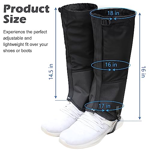 Tlswshsy Trimmer Brush Leg Gaiters-Waterproof Leg Guards for Trimming-Adjustable Lawn Care Leg Protection for Men and Women (Black)