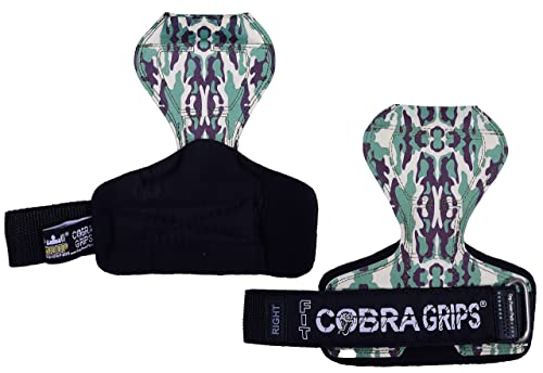 Cobra Grips PRO Weight Lifting Gloves Heavy Duty Straps Alternative Power Lifting Hooks Best for Deadlifts Adjustable Neoprene Padded Wrist Support Bodybuilding (PRO DitGreen)