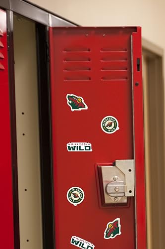 NHL Logo Minnesota Wild 100ct Vinyl Large Deluxe Stickers Variety Pack - Laptop, Water Bottle, Scrapbooking, Tablet, Skateboard, Indoor/Outdoor