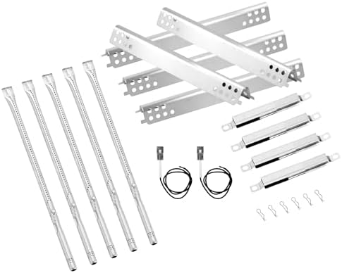Grill Replacement Parts for Charbroil Performance 5 Burner 463347519 463347518, 475 4 Burner 463347017, 463342119, 463376018P2 Grills, G470-5200-W1 Burner, G470-0004-W1A Heat Plate, Crossover Tube