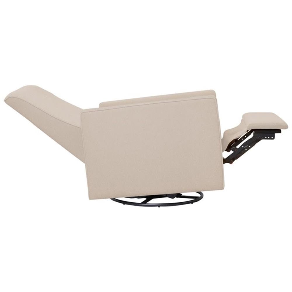 DaVinci Piper 360° Swivel Rocker Recliner Chair - Glider Rocking Chair for Nursery and Living Room- GREENGUARD Gold, FSC & Certi-PUR US Certified - Ultra Comfy Glider Recliner Nursery Chair - Cream