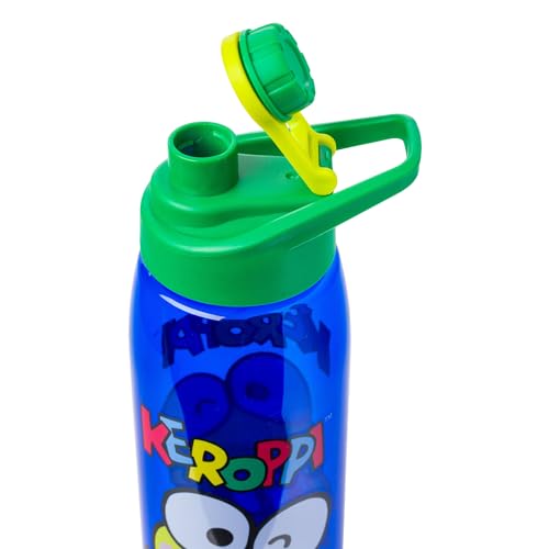 Silver Buffalo Sanrio Hello Kitty and Friends Keroppi Water Bottle with Screw Lid, 28 Ounces, Sanrio Keroppi, 28oz