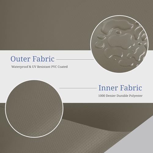 Covers & all Built-in Outdoor Grill Cover, Durable 12 Oz Waterproof Cover Max Material with Air Pocket & Elastic for Snug Fit (32" W x 26" D x 24" H Inches, Beige)