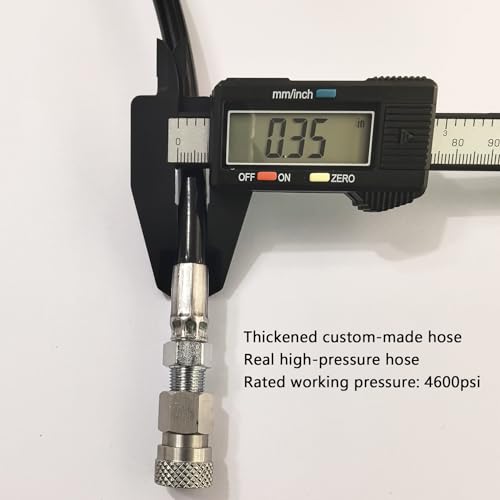 Aopkeo 37inches Fill Whip 8mm Male Female Quick Disconnect 4500psi Charging Extension Hose Stainless Steel End for Paintball PCP Airsoft Diving (Double Female End)