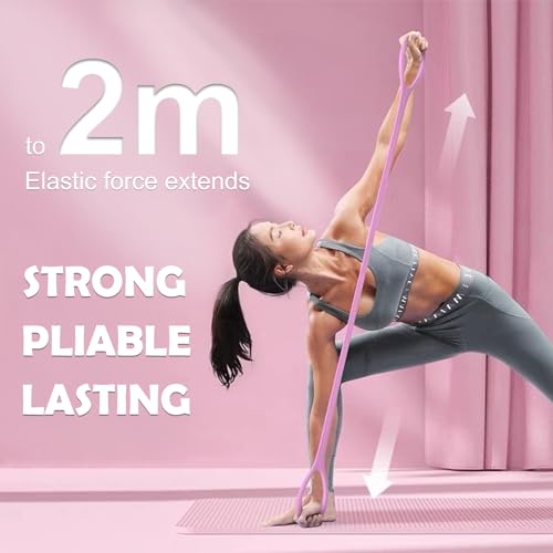 Figure 8 Resistance Band, Elastic Band, Stretch Bands, for Arm,Shoulder, Back,Leg Stretching, Upper Body Workout Equipment, Portable Home Office Elastic Ropes for Yoga, Pilates(Blue)