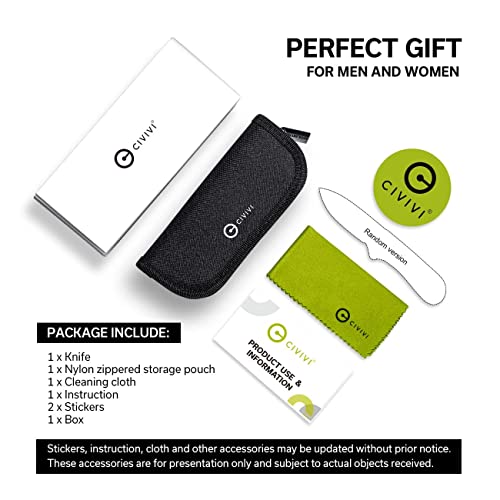 CIVIVI Pocket Knife for EDC, Bhaltair Tanto Folding Knife, 3.98'' 14C28N Blade G10 Handle, Liner Lock Knife for Men Outdoor C23024-1