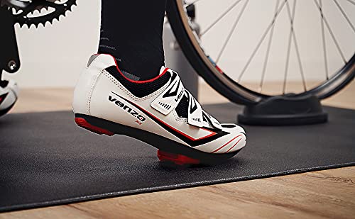 CyclingDeal Bike Trainer Floor Mat - Compatible with Indoor Exercise Stationary Bike Treadmill Elliptical Waterproof Gym Flooring Equipment - Indoor Cycle Stepper - Soft 36" x 94" (91 x 239cm)