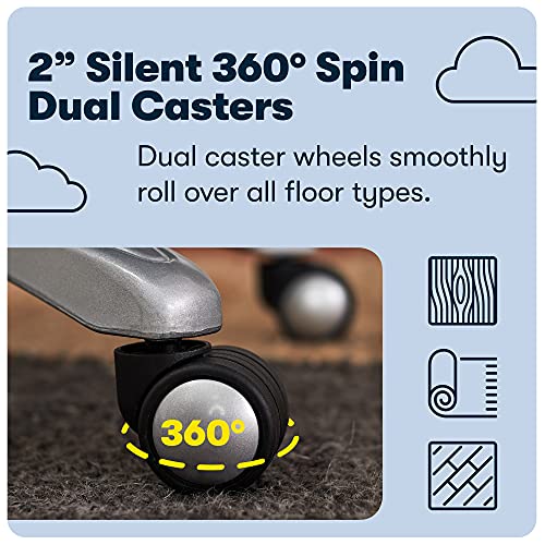 Serta Bryce Executive Office Chair, Ergonomic Computer DeskChairs with Patented AIR Lumbar Support, Comfy Body Pillows, Height Adjustable, Swivel Base with Wheels, Bonded Leather, Cream White