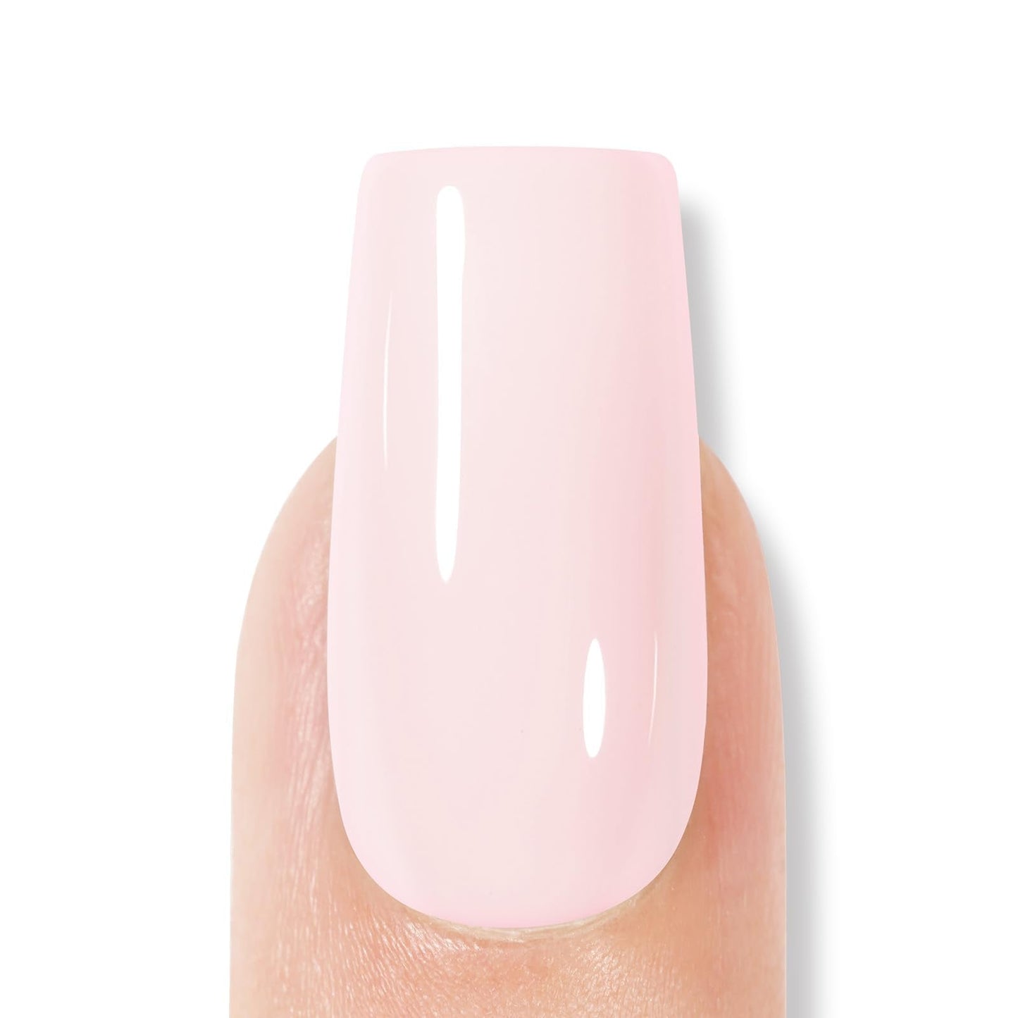 AILLSA White Pink Gel Nail Polish Nude Barely Pink Gel Polish Neutral Light Beige Jelly Gel Polish Off White Natural Color Nails Winter Soak Off U V Gel for Nail Art for Women 0.51 Fl Oz /GA98