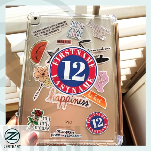 Personalized Baseball Sticker Custom Baseball Stickers with Name Number Waterproof Vinyl Decal Sticker for Laptop Water Bottle Hardhat Gifts for Her Him Adults