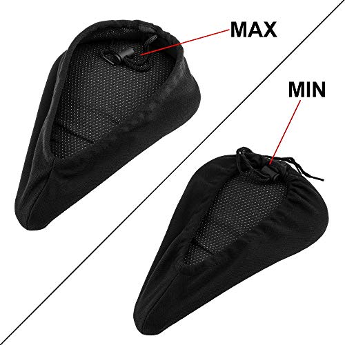 Zacro Bike Seat Cushion - Gel Padded Cover for Men Women Comfort, Extra Soft Exercise Bicycle Compatible with Peloton, Stationary or Cruiser Seats