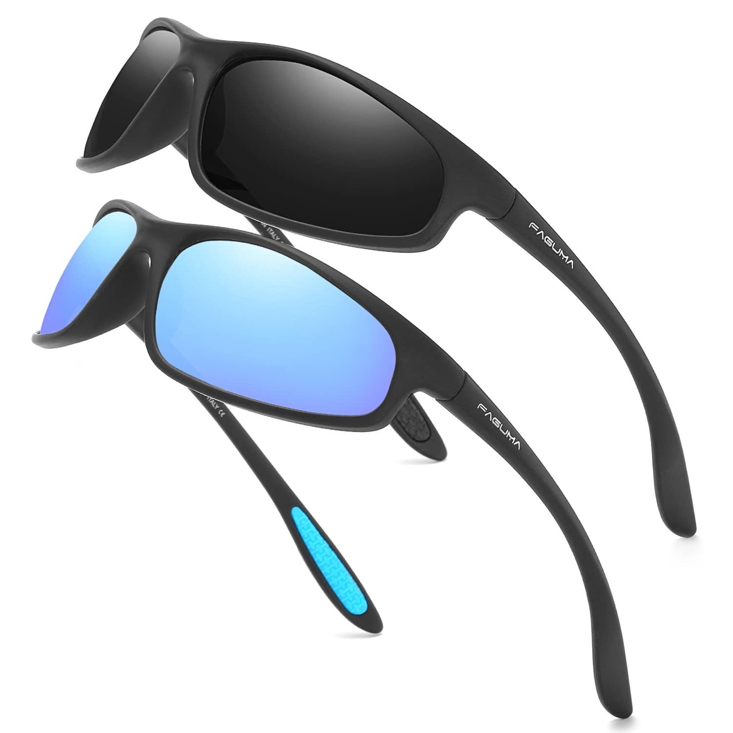 FAGUMA Polarized Sports Sunglasses For Men Cycling Driving Fishing 100% UV Protection
