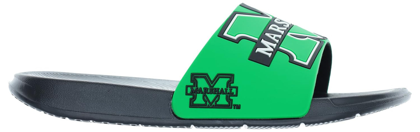 FOCO Men's NCAA Big Logo Raised Slide, Marshall Thundering Herd, Large