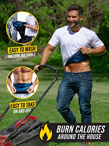 Sweat Spark Waist Trimmer for Men (Dark Blue, 8XL) - Sweat More, Shape Your Back & Abdomen, Wear During Workout