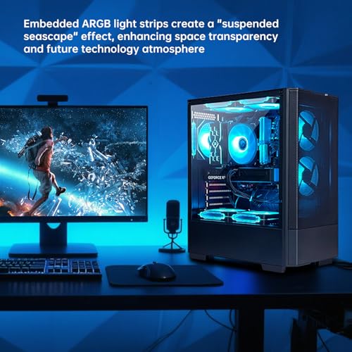 ZYNEEX Gaming Desktop PC - Intel Core i5-14400F GeForce RTX 5060 8GB, 32GB DDR4 RAM,1TB NVMe SSD,ARGB Cooling, Prebuilt Gaming Computer
