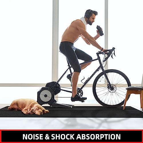 GymCope Treadmill mat, 72"x30" Exercise Equipment Mat for Hardwood Floor Carpet Protection, 6mm Thick, Exercise Bike Mat Pad for Indoor Cycles, Rowing Machine, Elliptical