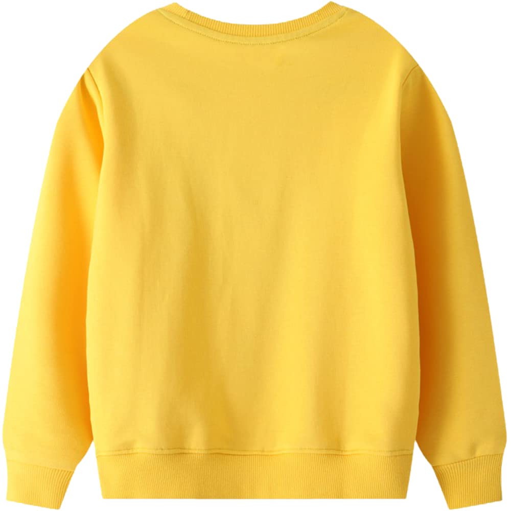 Akyzic Toddler Sweatshirts Boys Shark Clothes Crewneck Winter Long Sleeve Pullover Tops Shark Hoodies Baby Shark Shirt Yellow Sweater Kid 6t/8200