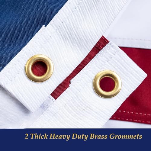 American Flags for Outside 4x6, US Flag Outdoor Heavy Duty, Embroidered Stars/Sewn Stripes/UV Protection/Brass Grommets, USA Flags High Wind