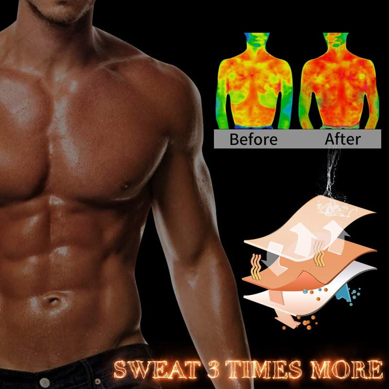 SHAPERIN Men Zipper Sauna Vest Tank Top, Compression Sweat Vest, Neoprene Waist Trainer Body Shaper Slimming Corset Belt Gridle Vest (Black,Small)