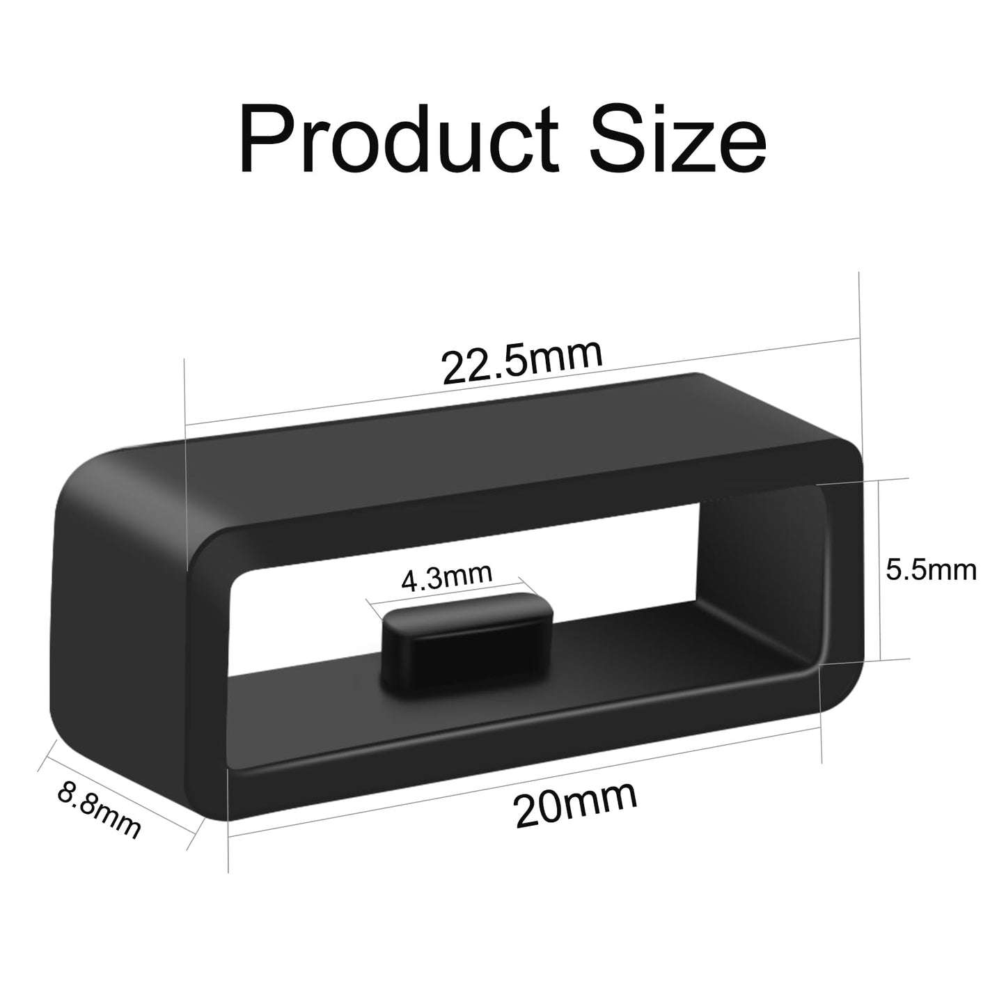 4 Pack Band Keepers for Garmin Vivoactive 5 3/Forerunner 645 245 165 55/Venu Sq/Vivomove/Fenix 7S 6S 5S Watch Bands, Silicone Replacement Watch Band Loop/Holder/Retainer/Fastener Rings