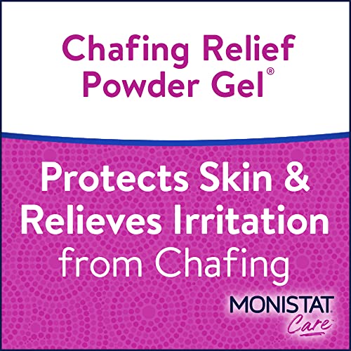 Monistat Chafing Relief Powder Gel, Anti-Chafe Protection, Fragrance Free Chafing Gel, 1.5 Oz, 4 Pack