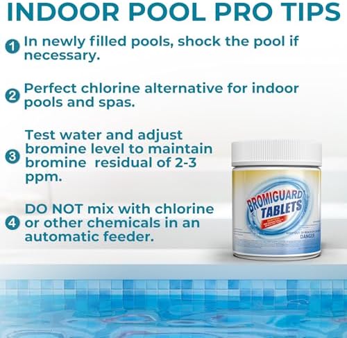 1 Inch Bromine Tablets | Brominating Chemical Sanitizer for Spas, Hot Tubs or Indoor Pools - Low Odor, Less Irritation, Pre-Stabilized, Long-Lasting, Chlorine Alternative - 1.2 lbs