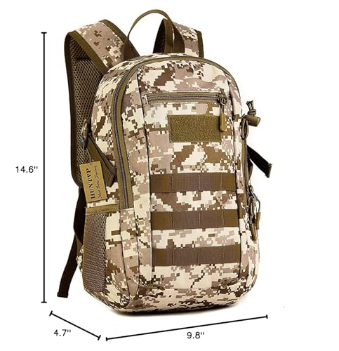 HUNTVP 10L/20L Mini Daypack Military MOLLE Backpack Rucksack Gear Tactical Assault Pack Bag for Hunting Camping Trekking