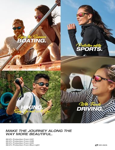 RIVBOS Mens Sunglasses Polarized UV Protection TR90 Unbreakable Frame Sports Driving Fishing Cycling RB833-black Night Version Lens