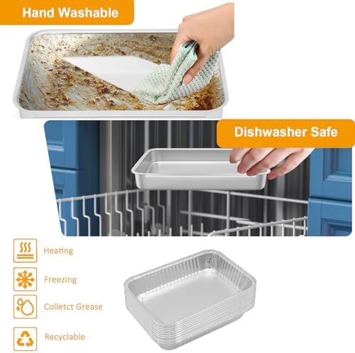 AJinTeby Grease Catch Pan 93305 for Weber Spirit e-210 e-220 e-310 e-320 e-330 Genesis II e-310 e-315 e-325 e-330 e-335 Grill Grease Tray with Disposable Drip Liners, 20 Pack