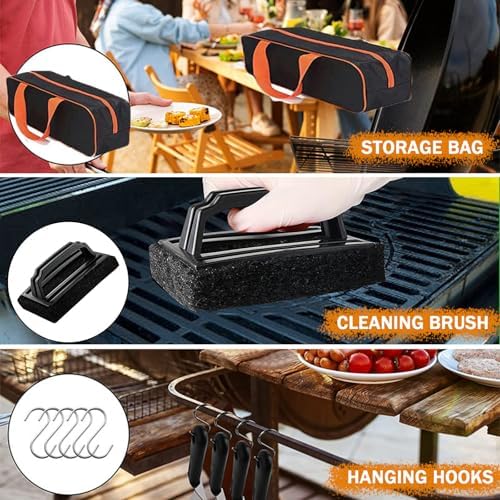 139 Pcs Griddle Accessories Kit for Blackstone Griddles - Upgraded Flat Top Grill Accessories with Enlarged Spatulas, Melting Dome, Scraper BBQ, Perfect for Outdoor Grilling, Camping, Father’s Day