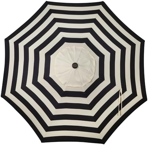 Blissun 9' Outdoor Patio Umbrella, Outdoor Table Umbrella, Yard Umbrella, Market Umbrella with 8 Sturdy Ribs, Push Button Tilt and Crank