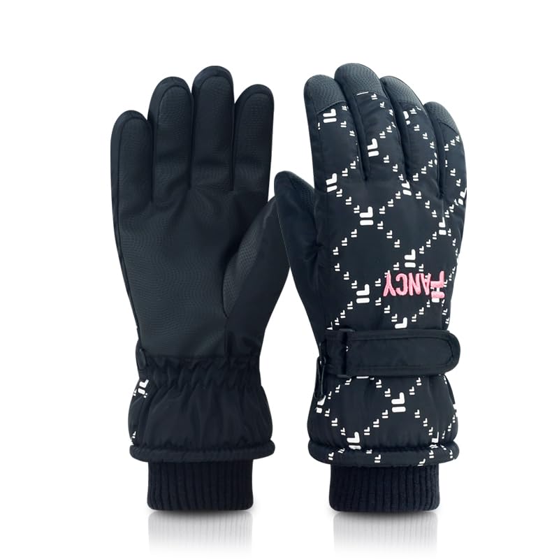 ANJMEICH Ski Gloves,Fleece Warm,Touch Screen Phone Ski Cycling Outdoor Gloves (Blue)