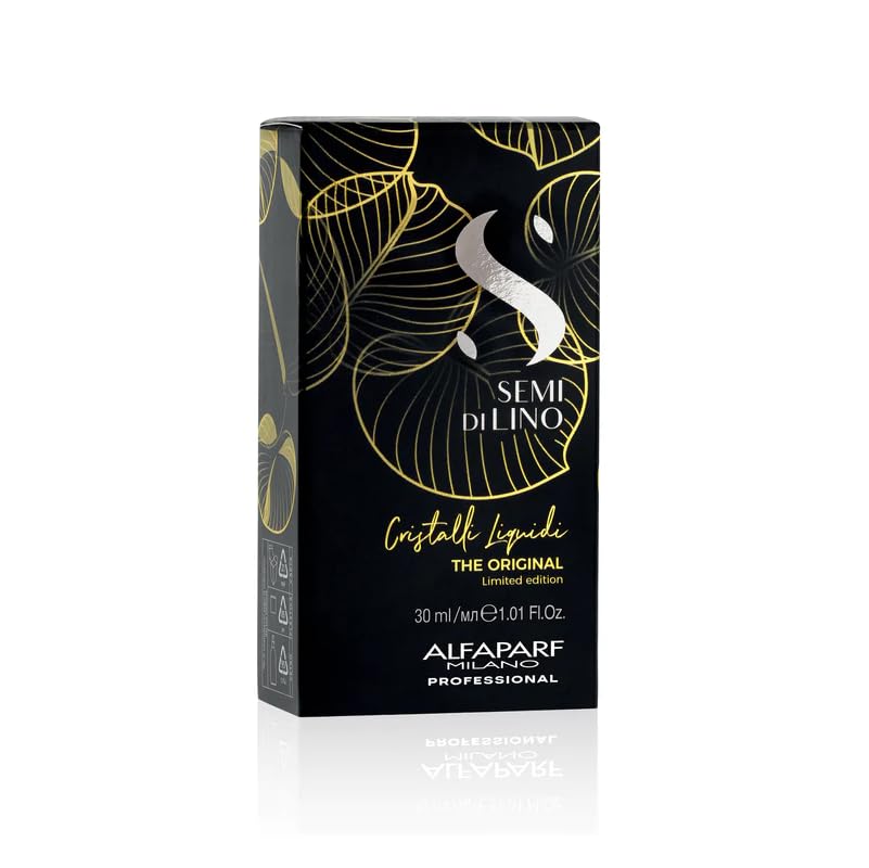 Alfaparf Milano Semi di Lino Sublime Cristalli Liquidi Smoothing Hair Serum - Limited Edition - Superior Finishing Hair Oil - Brilliant Shine and Thermal Protection - Vegan Formula - 1.01 fl. oz.