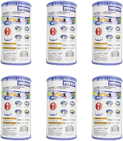 (Pack of 6) Intex 29000E/59900E Easy Set Pool Replacement Type A or C Filter Cartridge