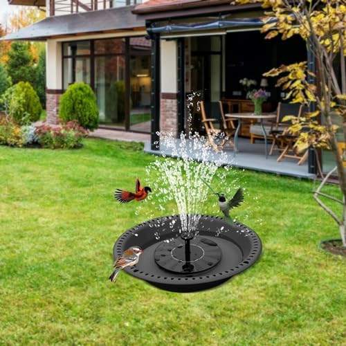 14 inch BirdBath Bowl Only with 25” Rust-Proof Black Chains, Bird Baths for Outdoors Heavy Duty, Hanging Birds Bath Hanging Bird-Feeder for Garden Backyard Decor (Black 2 Pack)