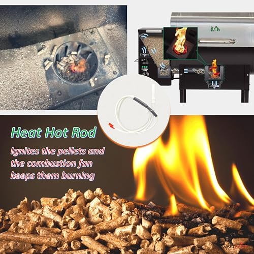 12V Prime Hot Rod Igniter for Green Mountain Daniel Boone Prime and Jim Bowie Prime Model, Ledge and Peak Pellet Grill Prime 12 Volt Ignitor Replacement Parts